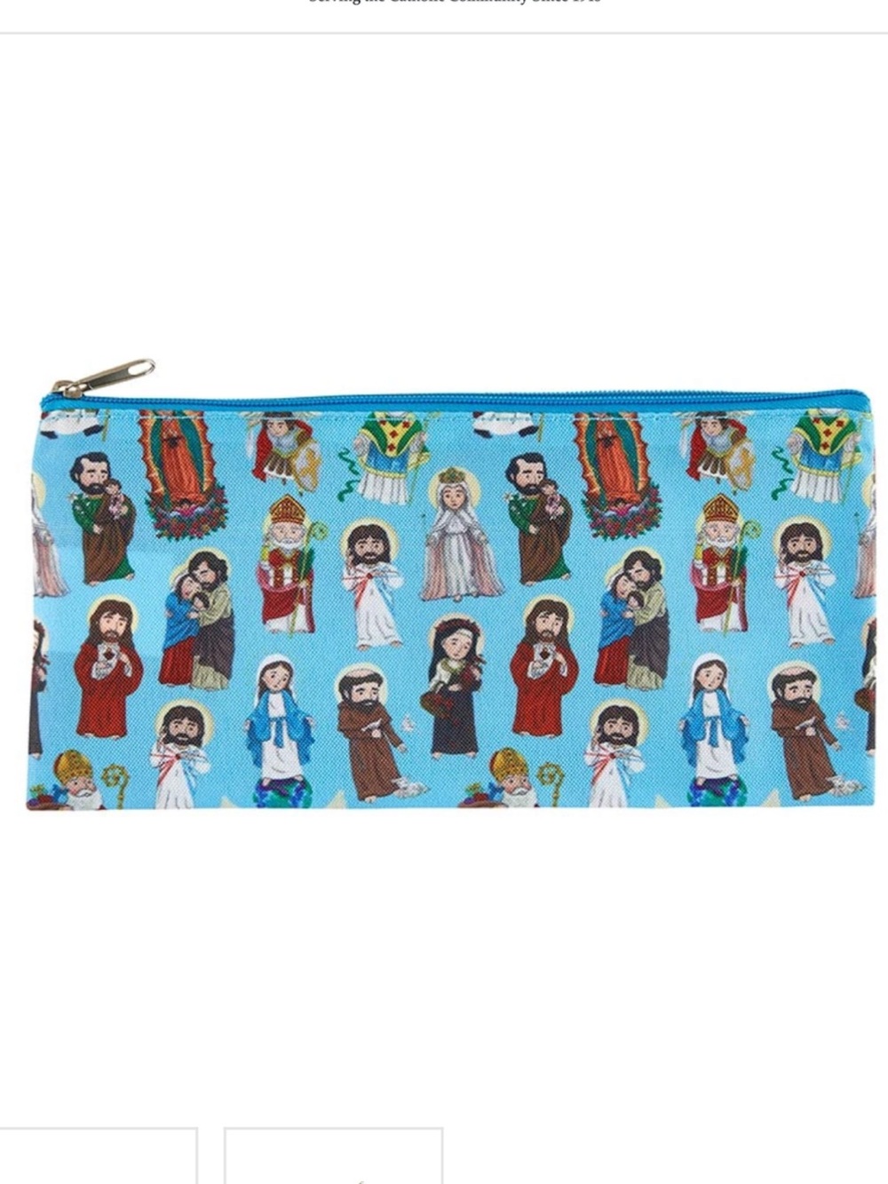 Catholic Mini Saints multicolored Kids Zippered Pencil Pouch new